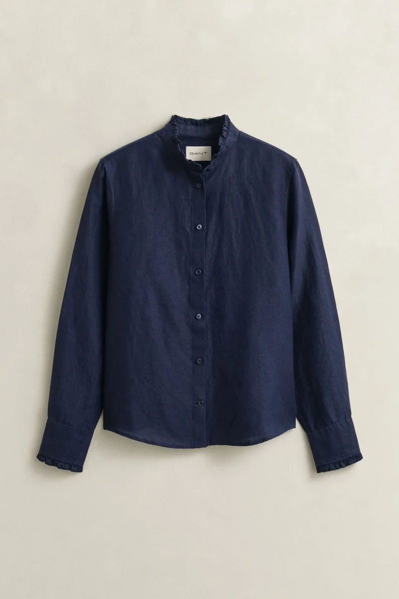 Gant  Frilly Linen Blend Blouse for Women | Best Price UAE