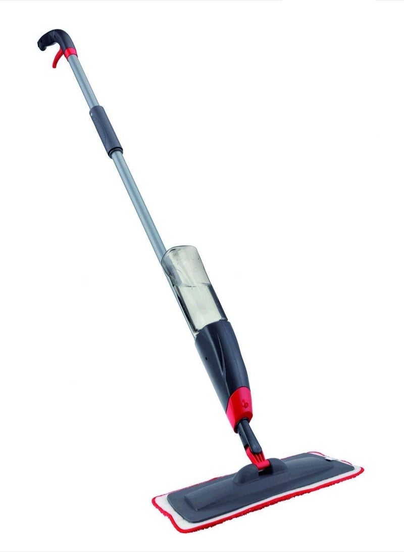 Stainless Steel Flat Spray Mop | 360 Degree Flexible & Mobile Mop Head | Microfiber Cleaning Mop With Refillable Tank & Spray Nozzle Suitable For Hardwood, Laminate, Ceramic, Vinyl, Tile, & More - Image 1