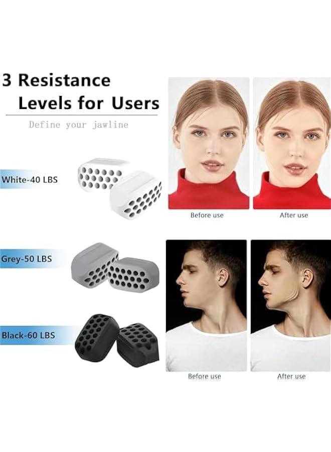 Gonice 6Pcs Jaw Exerciser for Man and Woman 3 Resistance Levels BPA Free Silicone Jaw Exerciser Gum Tablets Jaw Trainer & Jaw Exerciser Shaper for Beginner, Intermediate & Advanced Users - Image 4
