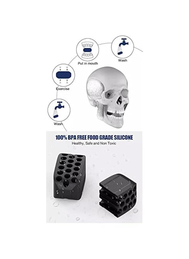 Gonice Jawline Exerciser 6pcs Jawline Shaper Silicone Muscle Strengthener 3 Resistance Levels Jaw Trainer for Double Chin Chewing Trainer Tool Face Sculptor for Women Men  - Image 5