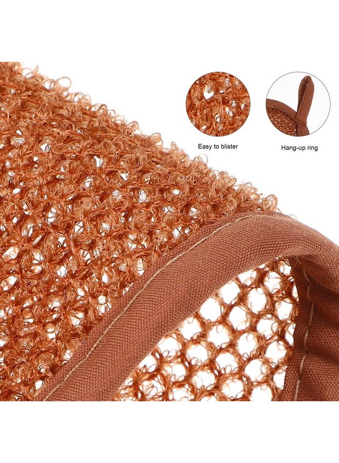 لوروز منشفة تقشير للوجه مكونة من 8 قطع، منشفة استحمام معلقة، إسفنجة شبكية أفريقية، منشفة غسيل البشرة، مزيل مكياج الوجه للظهر والركبة - Image 4