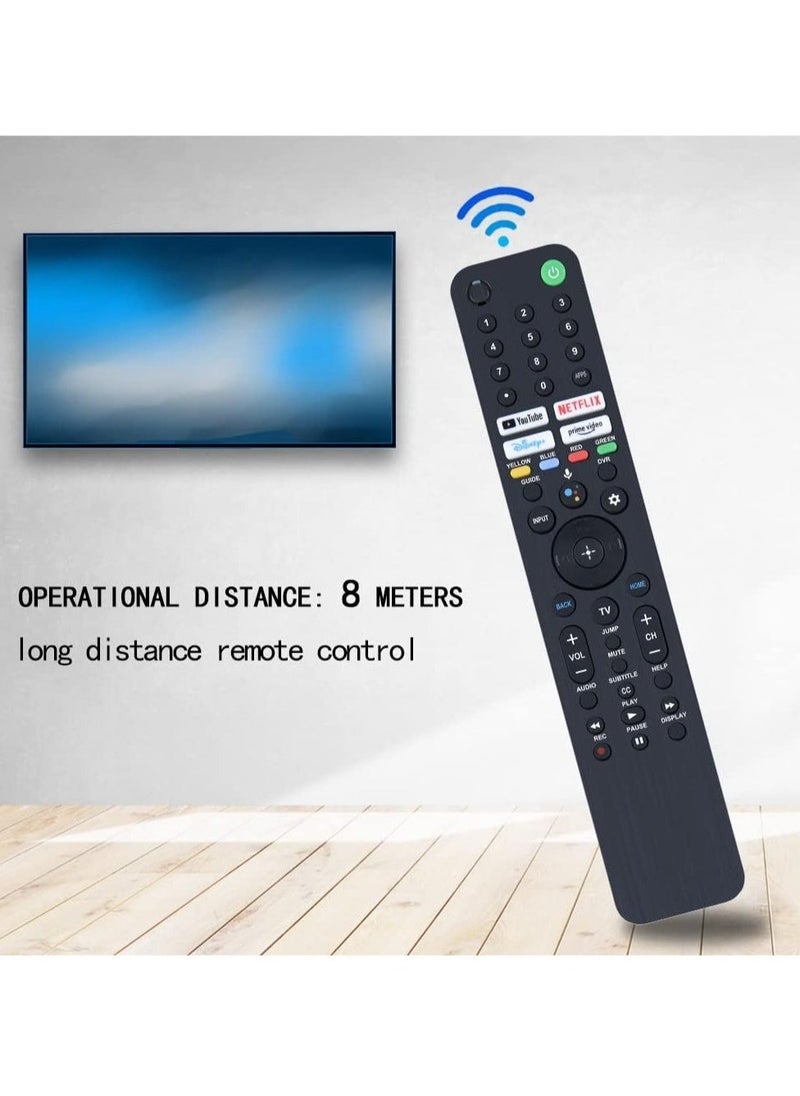 JAJEEK RMF-TX520U جهاز التحكم عن بُعد الصوتي لتلفاز سوني برافيا OLED/LED 4K/8K UHD الذكي – أزرار وصول سريع ليوتيوب، نتفليكس، ديزني+، برايم فيديو - Image 3