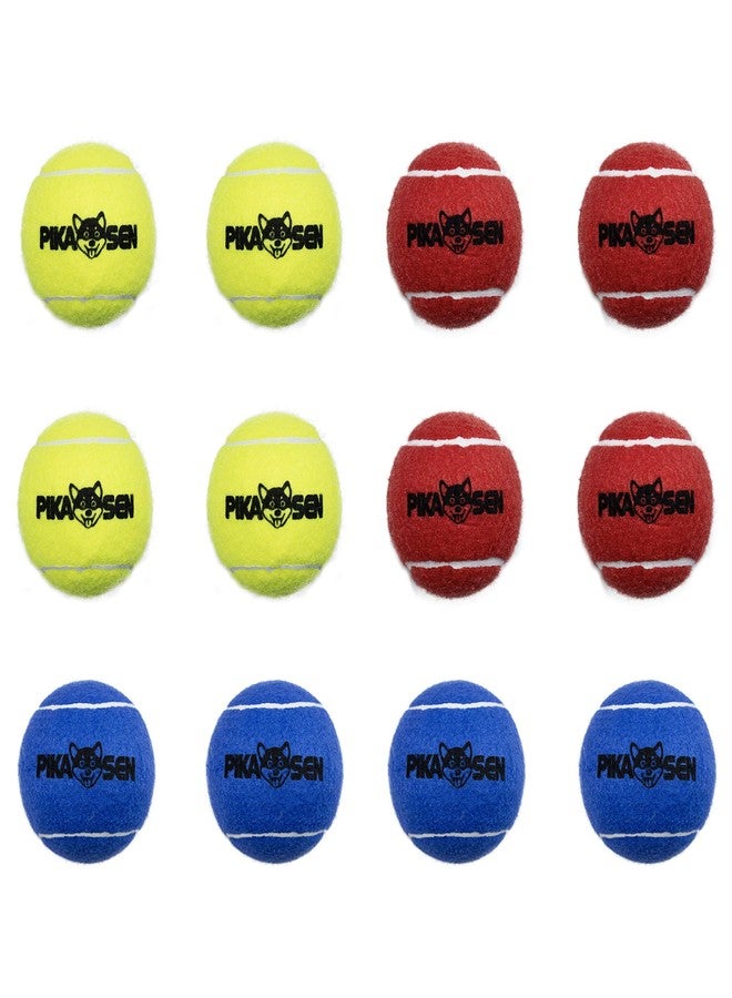 PIKASEN Dog Squeaky Tennis Balls for Pet Playing in 3 Sizes Premium Strong Dog & Puppy Balls for Training, Play, Exercise The Easiest Color for Dogs Red Yellow Blue (Small-12pack) - Image 3
