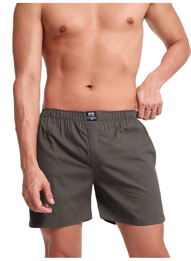 بيونغ بوكسر رجالي رمادي سادة