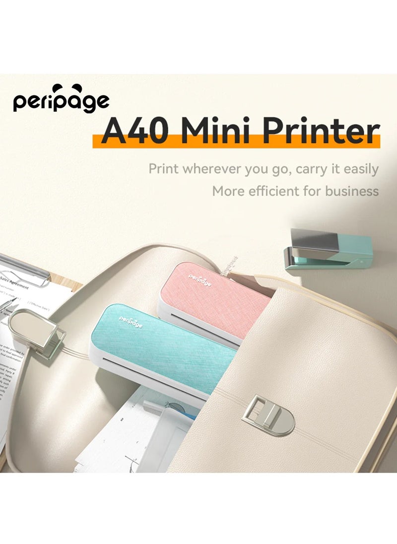 PeriPage PeriPage A40 Portable Thermal Printer Inkless Wireless Mobile PDF Photo Printer  - Image 3