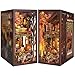 ETKVR Book Nook Kit DIY Miniature House Dollhouse Kit 3D Puzzles for Adults Gifts for Family and Friends Bookshelf Decor Tiny House Model Build with Dust Cover - Image 2