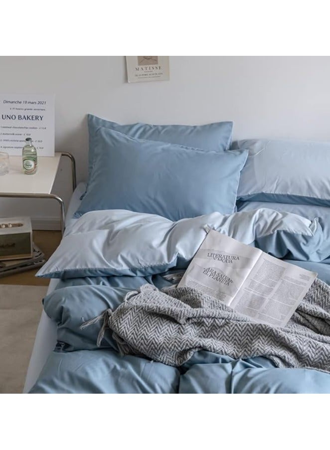 AL RAID Reversible King Size Duvet Cover Set - 6 Piece Bedding Set 220x240 cm - Soft, Durable Cotton Fabric - Versatile Style - Includes 1 Fitted Sheet 200x200+25 cm & 4 Pillowcases - Image 5