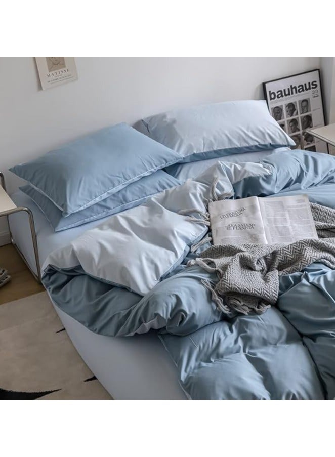 AL RAID Reversible King Size Duvet Cover Set - 6 Piece Bedding Set 220x240 cm - Soft, Durable Cotton Fabric - Versatile Style - Includes 1 Fitted Sheet 200x200+25 cm & 4 Pillowcases - Image 2