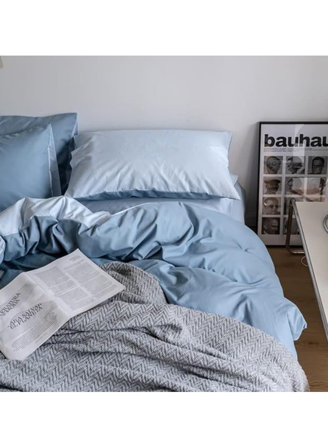 AL RAID Reversible King Size Duvet Cover Set - 6 Piece Bedding Set 220x240 cm - Soft, Durable Cotton Fabric - Versatile Style - Includes 1 Fitted Sheet 200x200+25 cm & 4 Pillowcases - Image 4