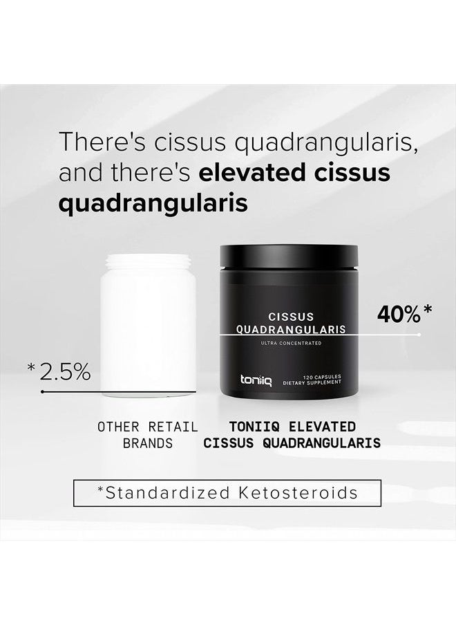 Toniiq - Cissus Quadrangularis Capsules - Min. 40% Ketosteroids - Ultra High Strength Tendon and Joint Support Supplement - 1200mg Concentrated Cissus Extract - Wild Harvested in India - 120 Caps - Image 1