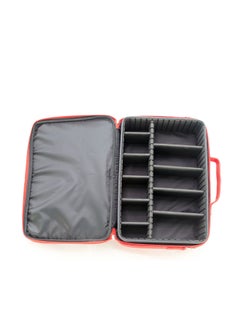 MAYLAN Professional Storage Partition Cosmetic Box Three Waterproof Layer Travel MakeUp Bag Red  - Image 3