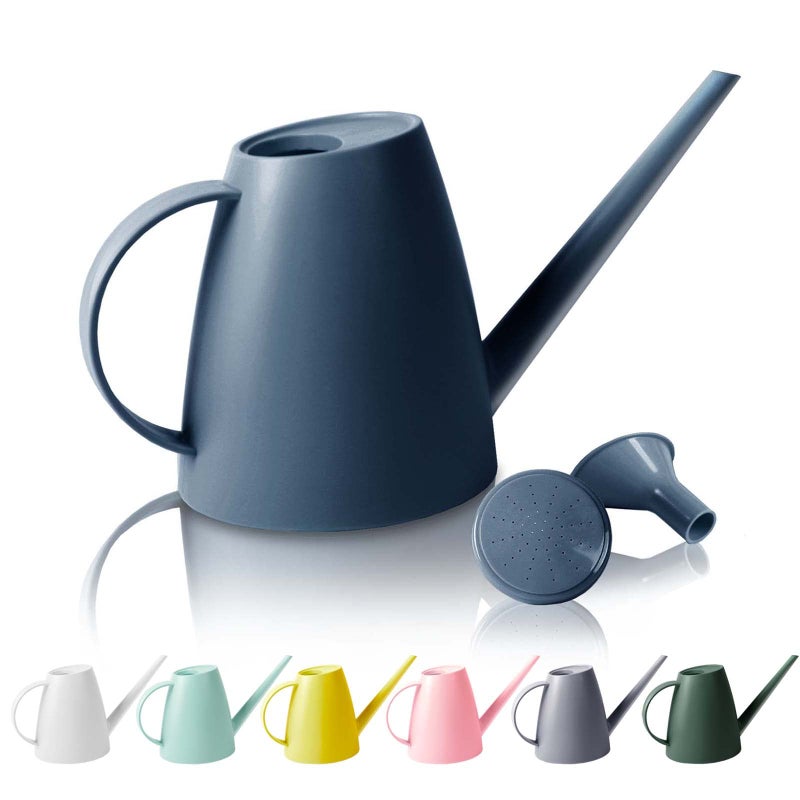 Etarewilt Watering Can for Indoor Outdoor Plants, Modern Small Watering Cans with Removable Nozzle, Long Spout Watering Can for Indoor Bonsai Plants Garden Flowers 1/2 Gallon 1.8L 60OZ (Dark Blue) - Image 1
