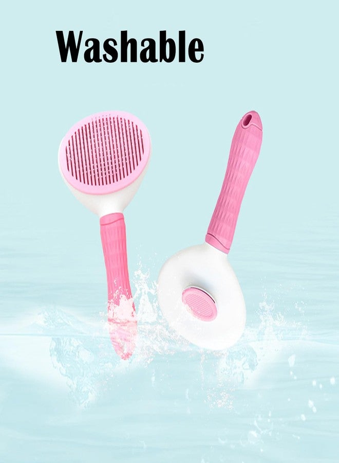 ABAJI Dog Cat Brush Self Cleaning Slicker with Massage Rounded Particles Removes Loose Hair Tangles,Skin Friendly Washable - Image 5