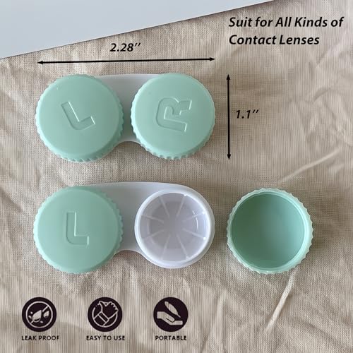 YKuzLx 12 Pack Contact Lens Case, Portable Contact Case for Travel Outdoor Home Office Dormitory and Daily Use,Colorful - Image 4