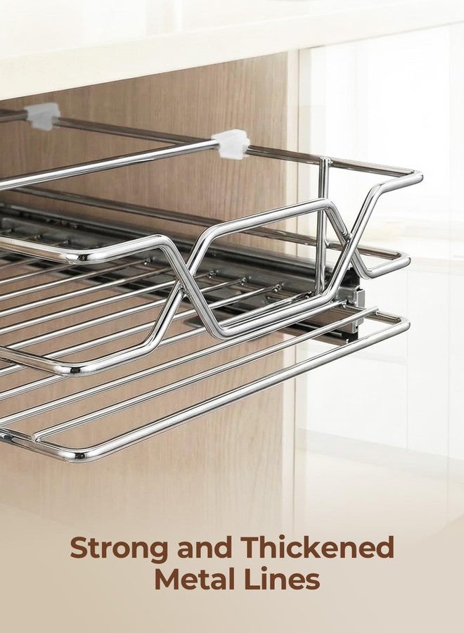 FOHERE Pull Out Cabinet Organizer 11.6" x 21", Slide Out Cabinet Organizer for Kitchen Organizers and Storage, Slide Out Drawers for Kitchen Cabinets - Image 5