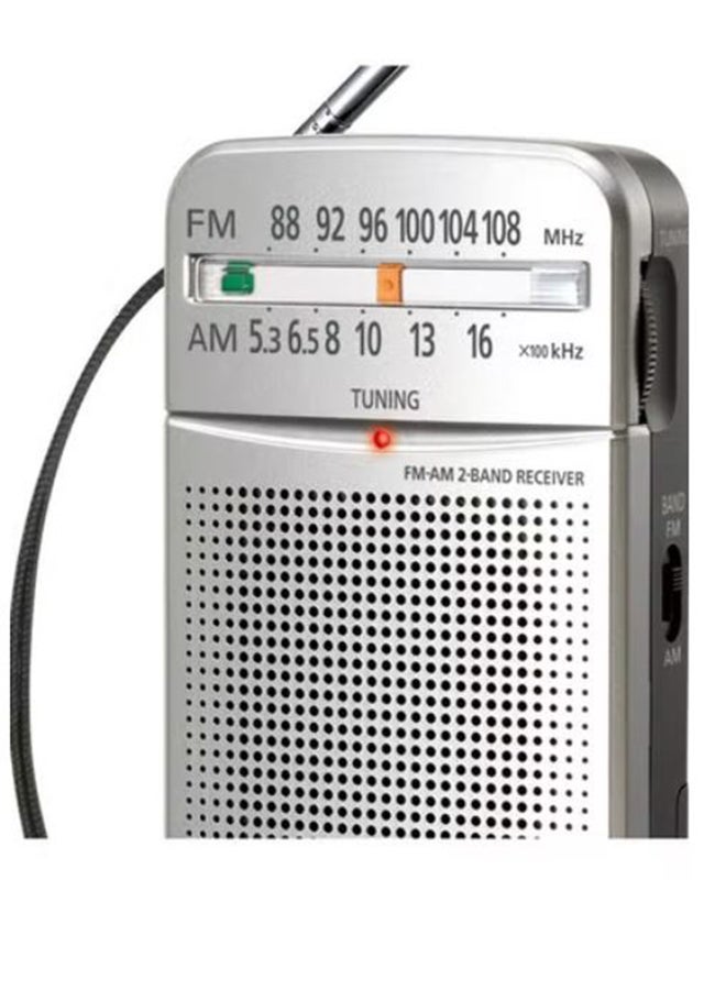 باناسونيك راديو محمول AM/FM RF-P50 فضي - Image 2