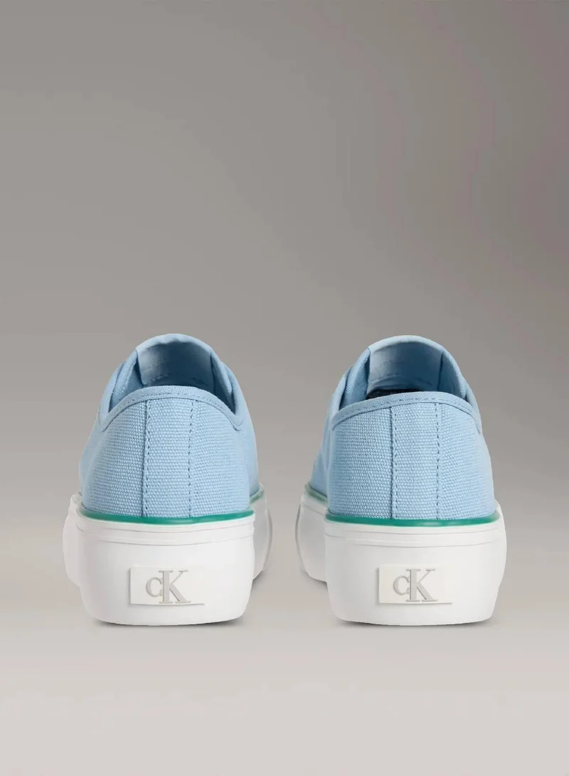 Calvin Klein Jeans Cool Blue/Wild Green Canvas Platform Trainers for Women | Best Price UAE