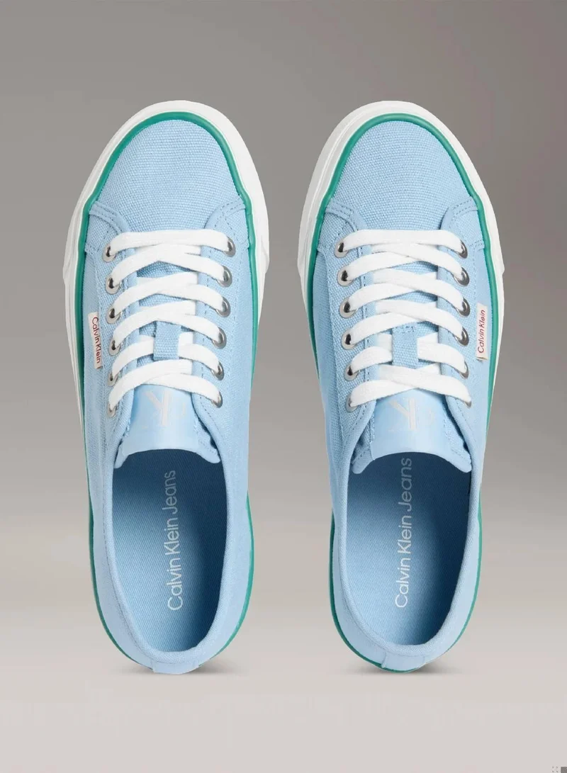 Calvin Klein Jeans Cool Blue/Wild Green Canvas Platform Trainers for Women | Best Price UAE