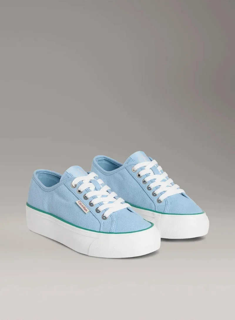 Calvin Klein Jeans Cool Blue/Wild Green Canvas Platform Trainers for Women | Best Price UAE