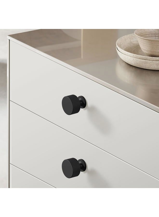 FAPUAL 10 Pack Matte Black Cabinet Knobs for Kitchen Cabinets and Dresser Drawers，Round Single Hole Hardware Handles Pulls，Cupboard Drawer Knob - Image 3