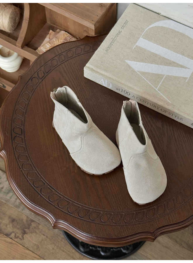 Xshx Wide-toe Short Boots｜uni Korean Style Versatile Zipper Retro Boots For Boys And Girls In Autumn And Winter