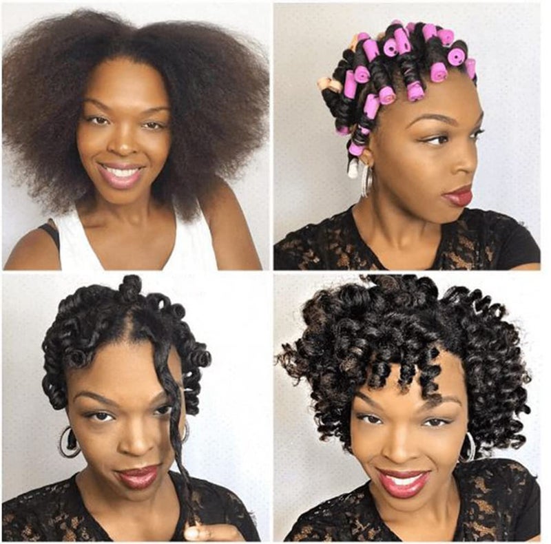 Alimiriam 20pcs Women's Perm Rods Set for Natural Hair: 2 Sizes Cold Wave Hair Rollers for Curling and Styling All Hair Lengths - DIY Hairdressing Tools (Purple) - Image 5