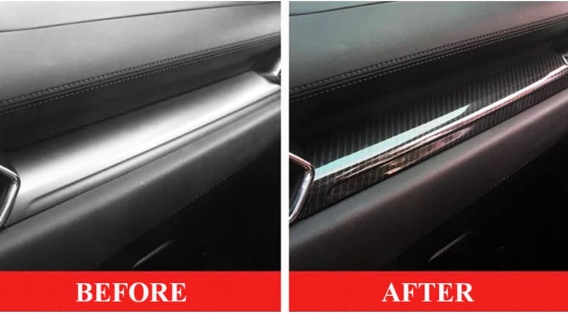 BOYOUS 3PCS ABS Carbon Fiber Center Console Dash Board Panel Trim for Mazda CX-5 (2017-2022) - Image 5
