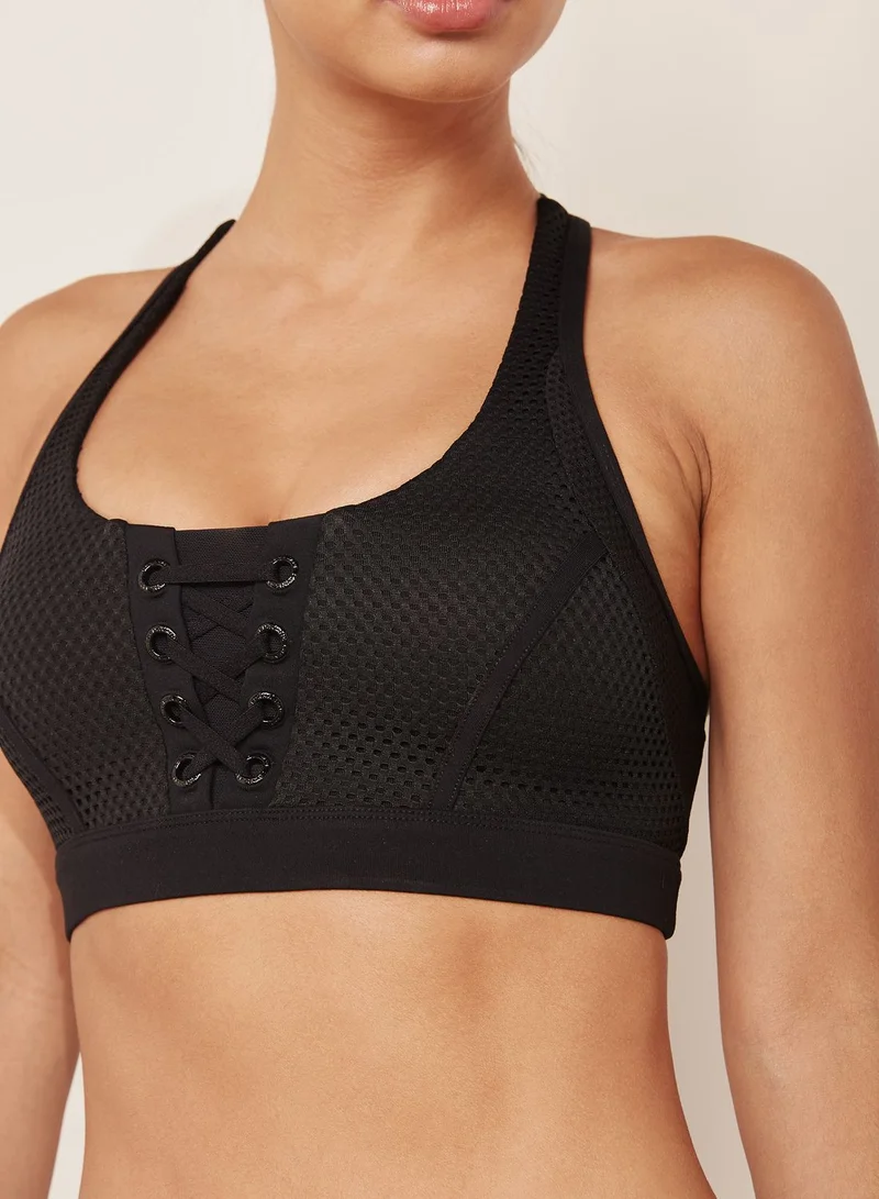 Lorna Jane Elle Lace Up Sports Bra