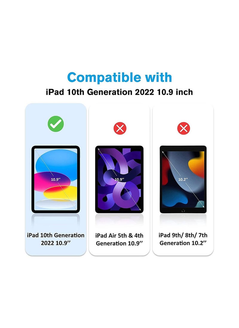URBBKING Lightweight Smart Cover with Wireless Keyboard For IPad 2022 (10th Gen) 10.9 Inch / iPad 2025 (11th Generation) Black  - Image 5