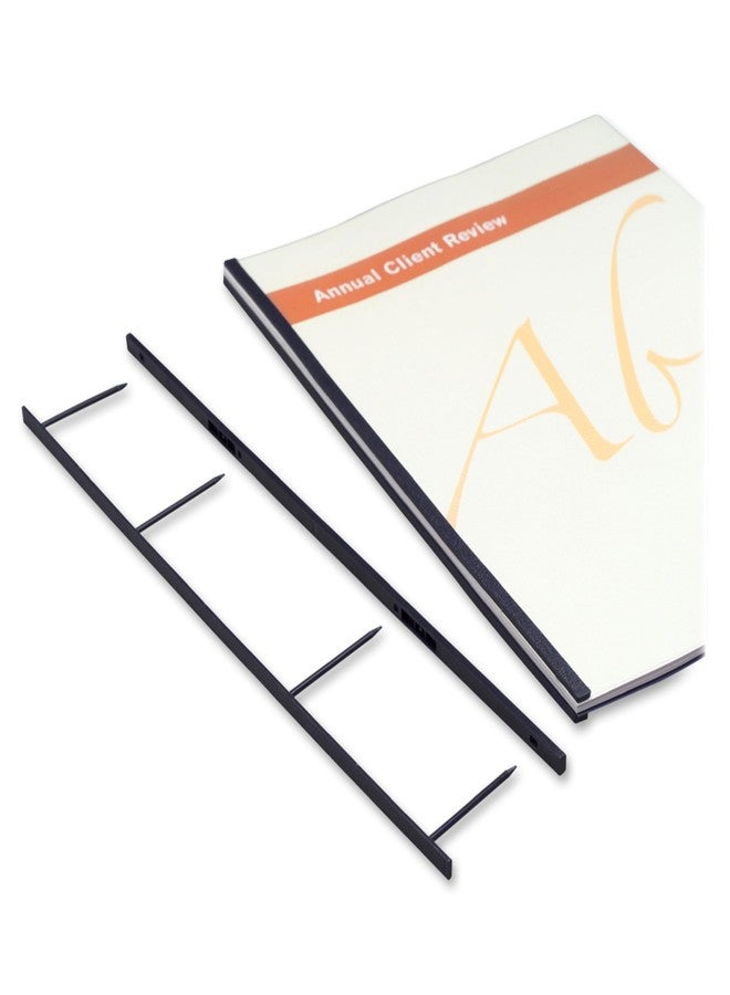 GBC Binding Spines, 25 Pack, Reclosable, 2" Depth, 4 Pin Spines, 200 Sheet Capacity, VeloBind, Black (9741630) - Image 2