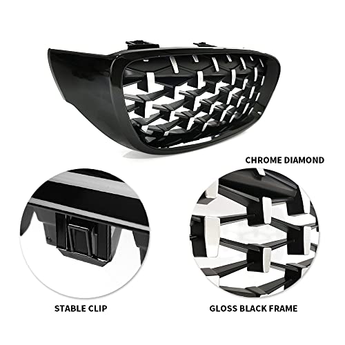 SNA Chrome Diamond F32 Kidney Grill for BMW 4 Series F32 F33 F36 (2014-2019) F82 F83 M4 F80 M3 (2015-2019) (ABS Front Grille, 2-pc Set)1 - Image 3