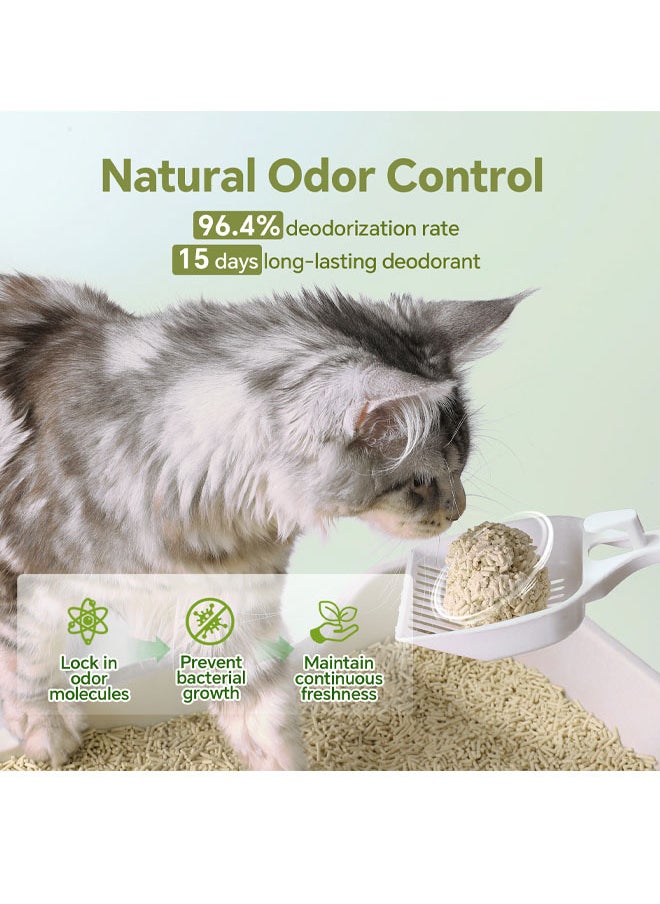 Mixed Cat Litter, Anti-Odor Clumping Cat Litter Pellets, Low Dust Super Absorbent Litter, Plant Degradable, Low Tracking (Mixed Cat Litter (2.5kg))