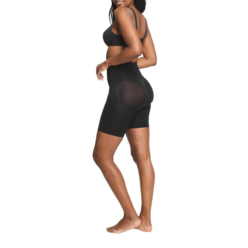 SPANX ASSETS Mid-Thigh Short - Seamless Shapewear- Ultra-Firm Compression - Comfortable Thigh & Tummy Control - Very Black - Medium - Image 3