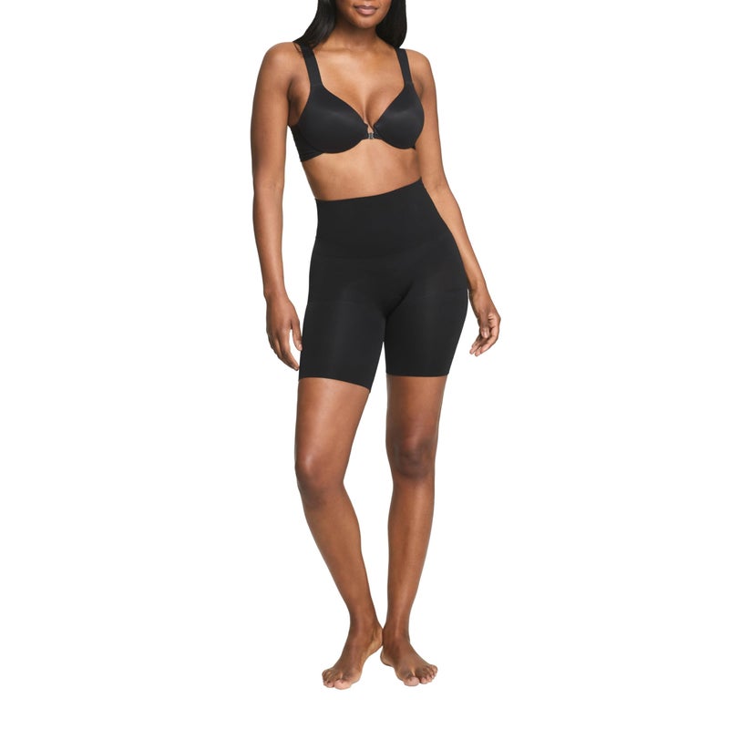 SPANX ASSETS Mid-Thigh Short - Seamless Shapewear- Ultra-Firm Compression - Comfortable Thigh & Tummy Control - Very Black - Medium - Image 1