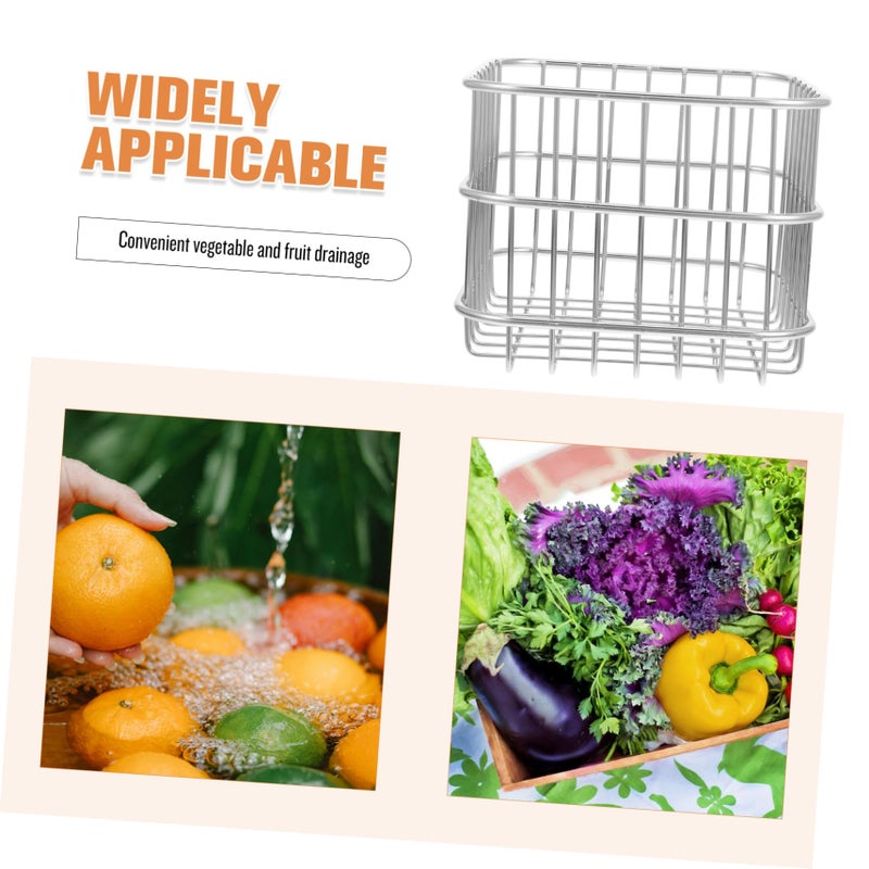 Stainless Steel Kitchen Drain Basket Strainer For Washing Vegetables Fruits - Image 3