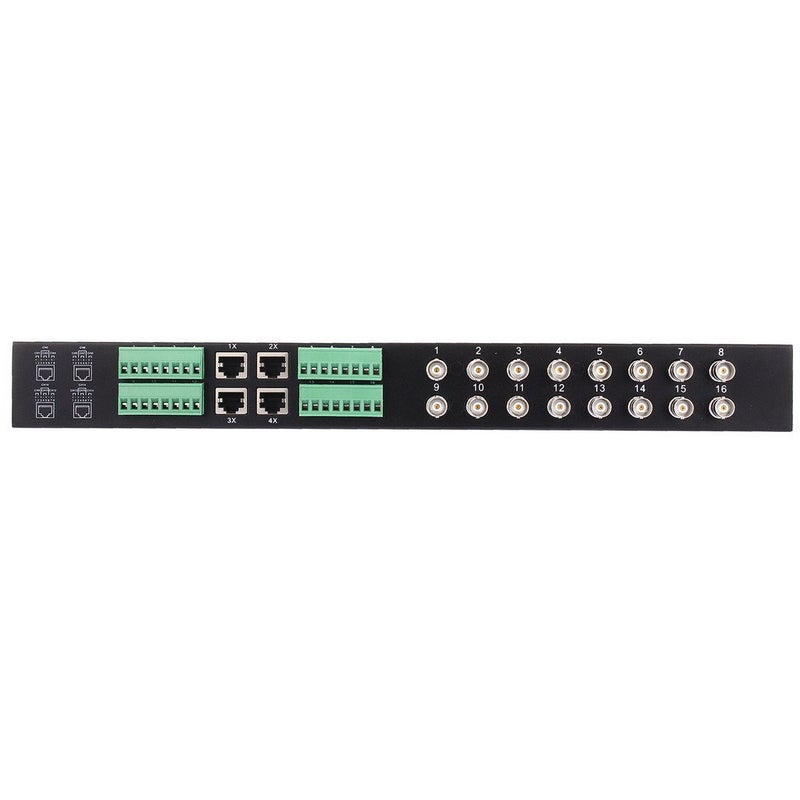 BeElion 16-Channel Heavy-Duty Metal Video Balun Transceiver - BNC to RJ45 Converter for CCTV DVR, Surge Protection, CAT5/6 Compatible, 1U Rack Mount - Image 3
