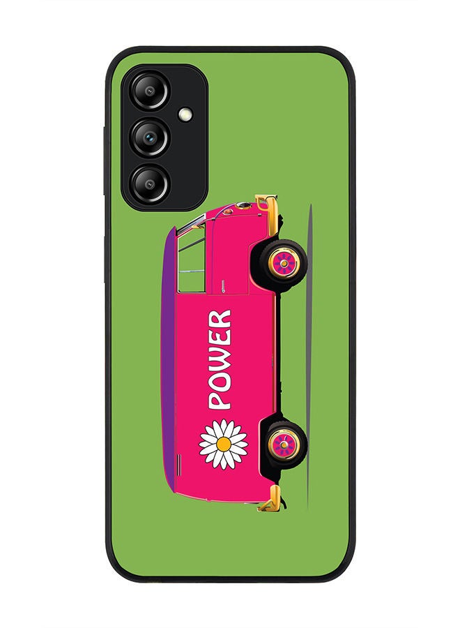 Stylizedd Rugged Black edge case for Samsung Galaxy A24 4G Slim fit Soft Case Flexible Rubber Edges Anti Drop TPU Gel Thin Cover - Flower Power - Image 1