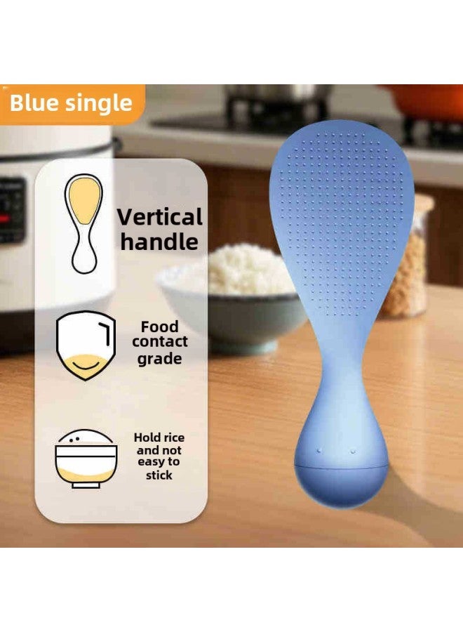 Tumbler Anti-sticking Rice Spoon Can Stand High Temperature Resistant Household Kitchen Rice Cooker Rice Spoon Rice Shovel-Specification:Blue - Image 1