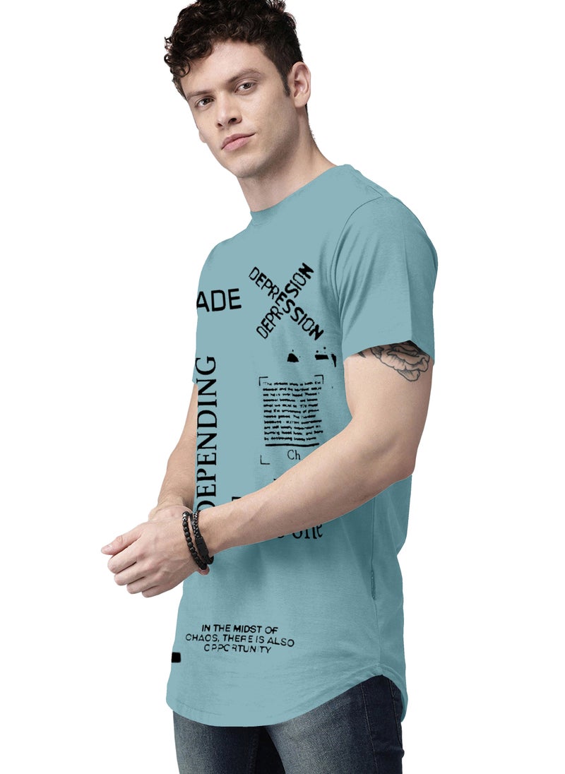 COLOR HUNT 100% Cotton Mens Crew Neck T- Shirt with Treding Prints - Image 2