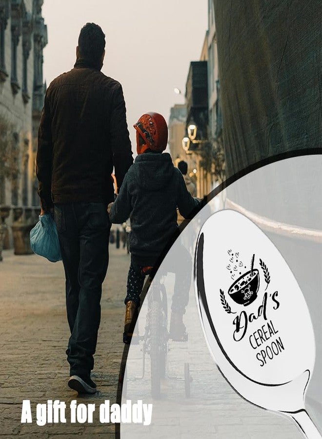 Yreamont Dad Cereal Spoon Gift for Father Christmas Birthday Gifts for Dad Father Daddy Gifts from Son Best Dad Gifts for Men Retirement Gifts for Father Dad Daddy Birthday Christmas Gift for Stepdad - Image 5