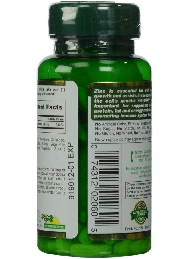 NATURE'S BOUNTY Zinc 50Mg Tablets 100 Tablets  - Image 3