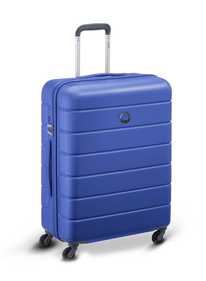 DELSEY حقيبة ترويجية صلبة بأربع عجلات مزدوجة من لاغوس 3 قطع مجموعة أمتعة بحجم 22/26/30 بوصة باللون الأزرق الداكن - Image 3