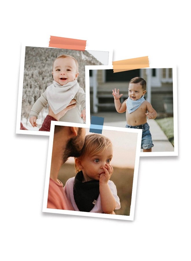 Kishu Baby Indi Gots Organic Baby Bibs, Muslin Bibs For Boys & Girls, 4-Way Reversible Toddler Bandana Bibs, 100% Organic Cotton Drool Bibs 5-Pack - Image 3