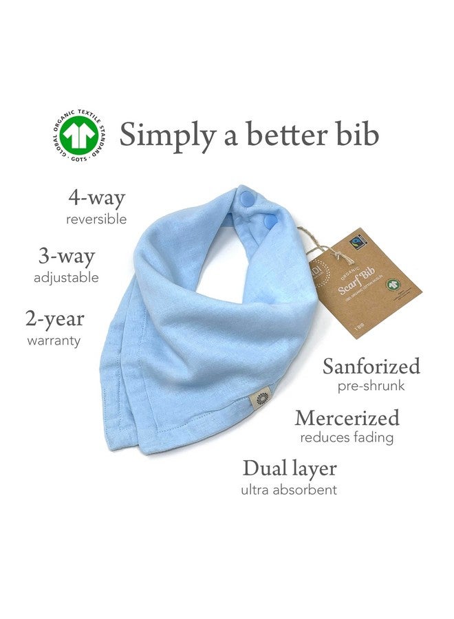 Kishu Baby Indi Gots Organic Baby Bibs, Muslin Bibs For Boys & Girls, 4-Way Reversible Toddler Bandana Bibs, 100% Organic Cotton Drool Bibs 5-Pack - Image 2
