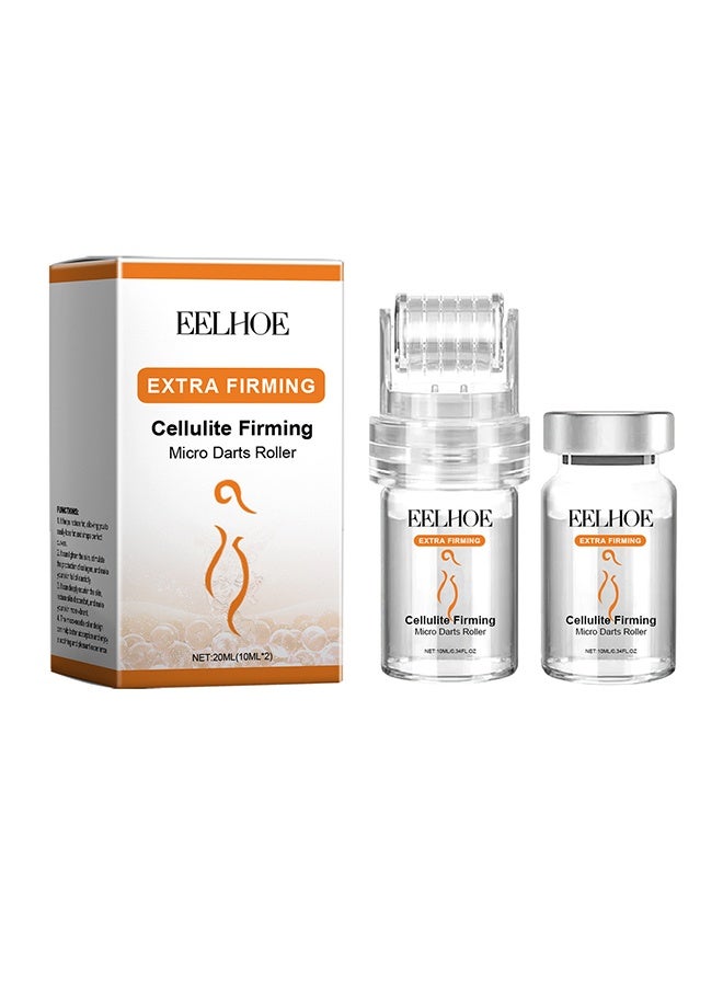 EELHOE Celluite Firming Micro Darts Roller, Micro Infusion Facial System, Hyaluronic Acid Serum & Roller for Smooth Skin, Pore Tightening, Acne Scar Lightening, Suitable for All Skin Types (10ml*2) - Image 3
