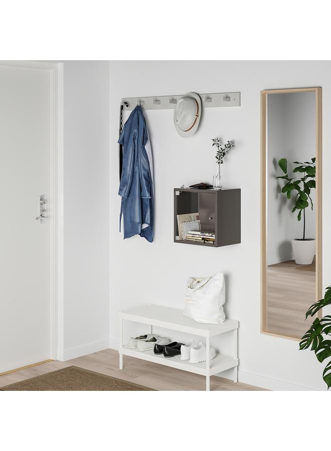 Zaboon Wall cabinet with glass door, dark grey, 35x25x35 cm - Image 2