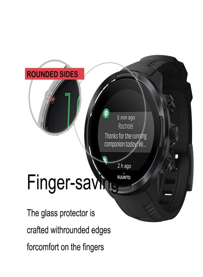 UPONEW For Watch SUUNTO 9 Tempered Glass Screen Protector - [2 PACK] Full Coverage HD Clear Anti-Bubble Anti-Scratch for Clear Film Tempered Glass Screen Protector for Watch SUUNTO 9 - Image 5