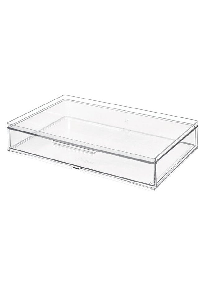 The Home Edit All Purpose Large Drawer Shallow 7 X 10.5 X 2 Inch Clear  - Image 1
