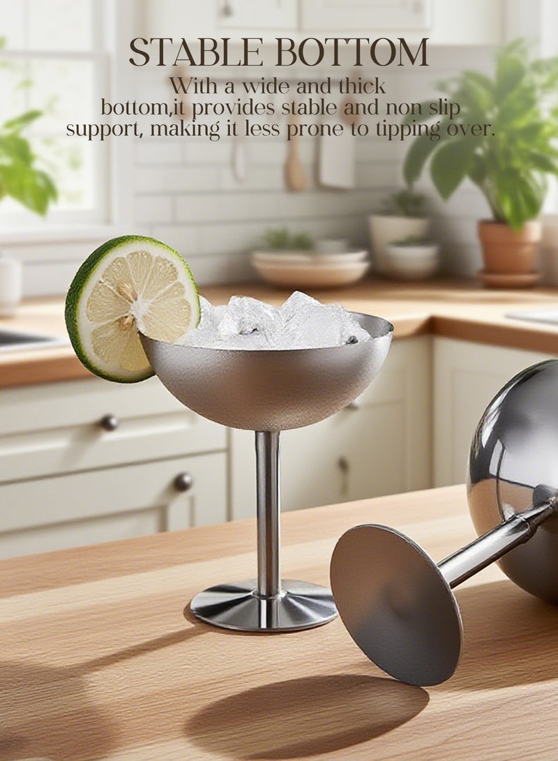 2pcs Stainless Steel Dessert Cup, Dessert Bowl, Ice Cream Cup, Pudding Cup, Custard Bowl - Image 4