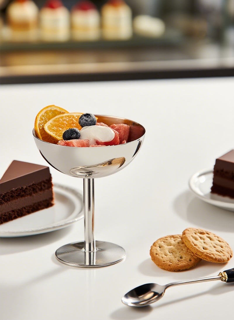 2pcs Stainless Steel Dessert Cup, Dessert Bowl, Ice Cream Cup, Pudding Cup, Custard Bowl - Image 3